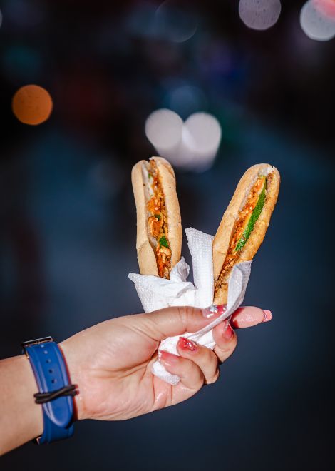 Northern Vietnamese style mini banh mi