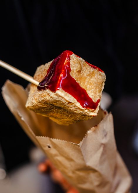 Fried tofu - a Hong Kong speciality