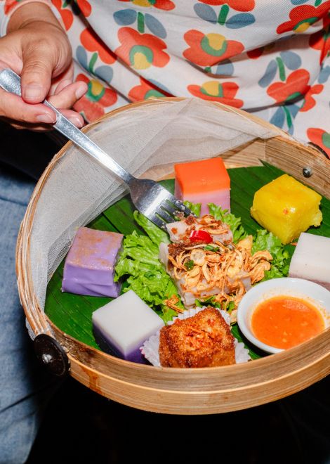 Colourful Penang kueh and Nyonya yam cakes