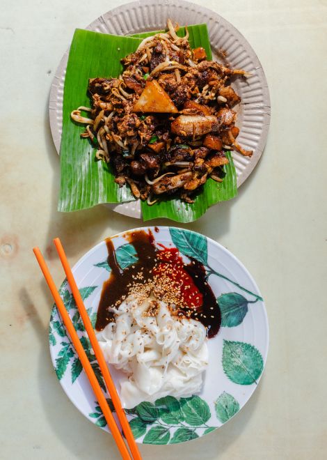 Smoky char koay kak and chee cheong fun