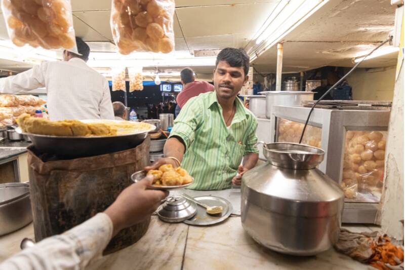 street food in Mumbai - pani puri