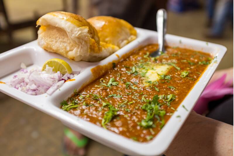 street food in Mumbai - pav bhaji