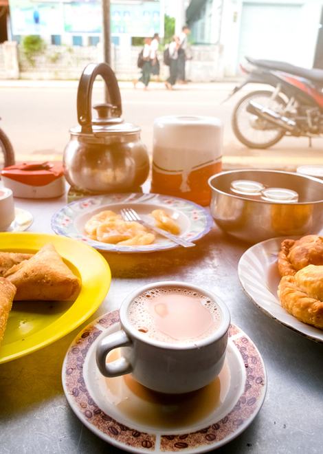 Nothing starts in Yangon without a cup of chai tea first